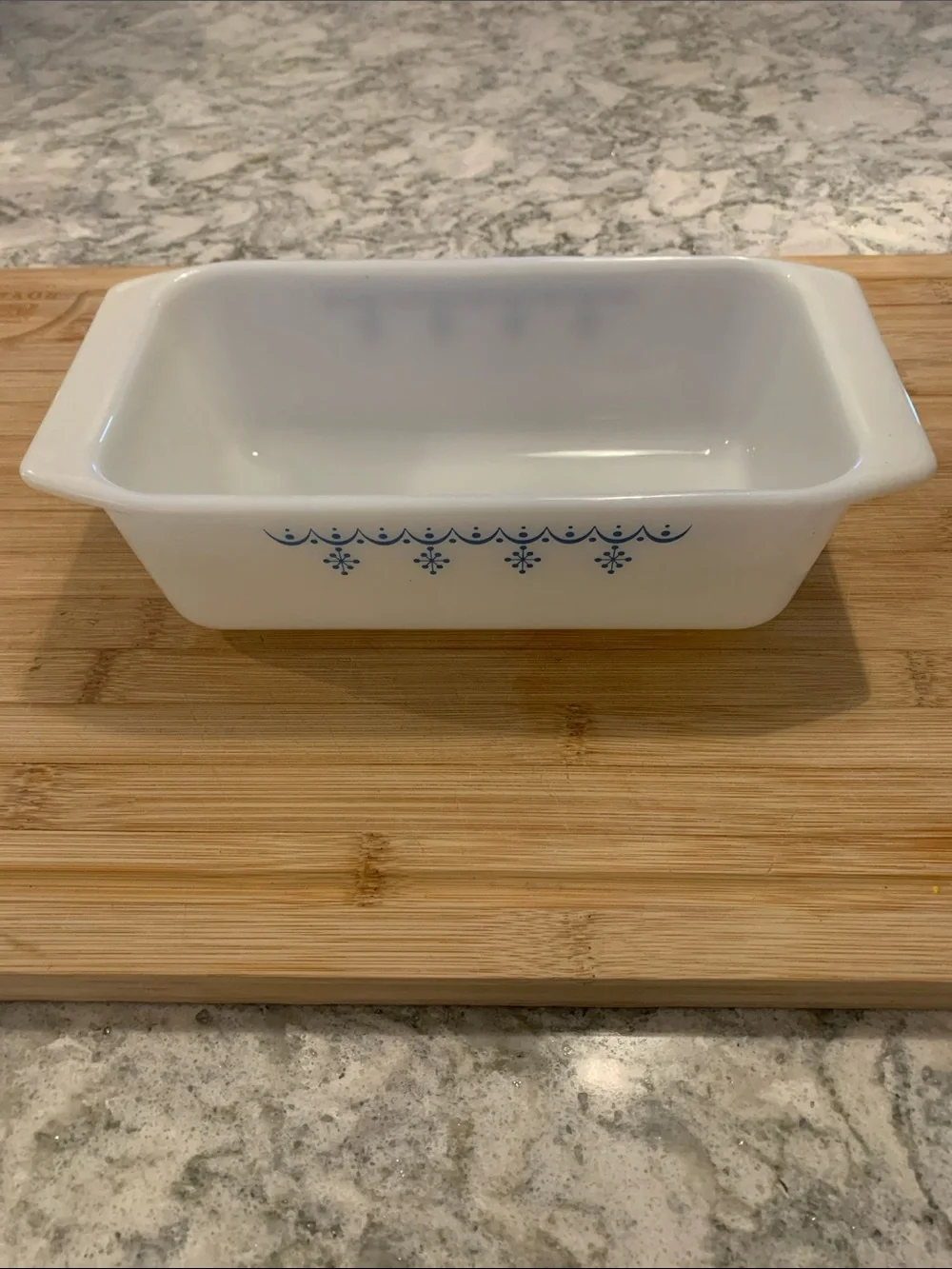 Pyrex Snowflake  Loaf Pan Vintage